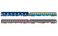 Rivarossi HR4374 - H0 - 4-tlg. Set Personenwagen Italien-Holland-Express, DB/FS/TEN, Ep. V - Set 1